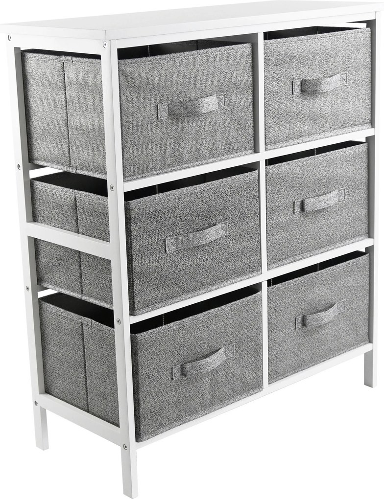 XXXLutz KOMODA, borovica, sivá, biela, 70/80/30 cm Carryhome - Detské izby - 004201012004