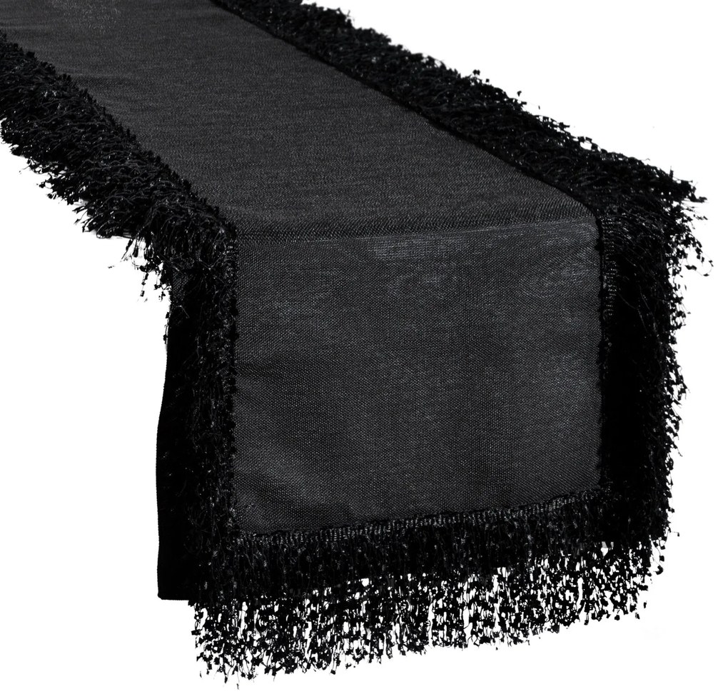 EUROFIRANY BEHÚŇ NA STÔL TINA 40X140 CM ČIERNY