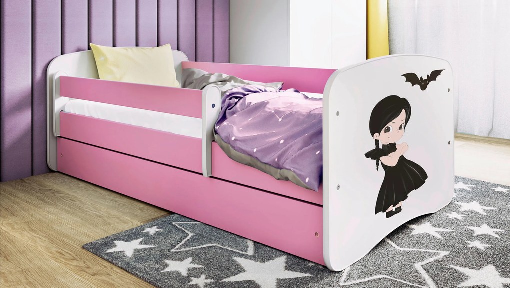 XXXLutz POSTEĽ PRE DETI A MLÁDEŽ 80/160 cm, biela, pink MID.YOU - Detské izby - 00214200024D