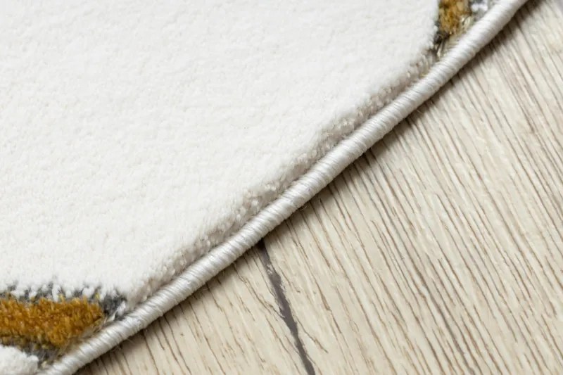 Dywany Łuszczów, AKCIA: 120x120 (průměr) kruh cm Kusový koberec Emerald 1013 cream and gold kruh, biela, obývacia izba