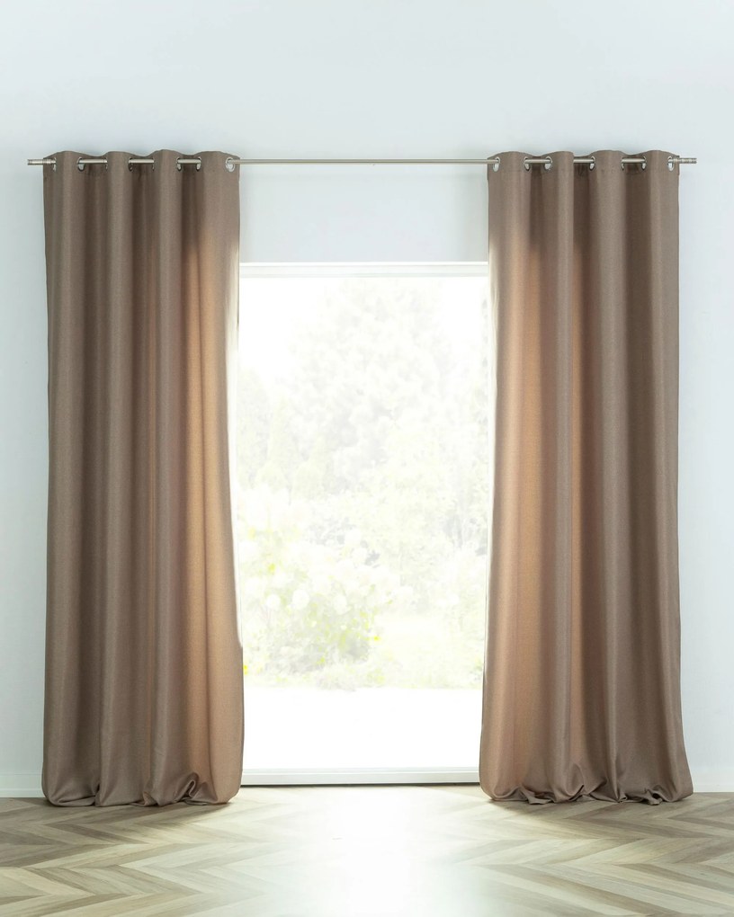 Záves BASIC s kolieskami 140x280 cm cappuccino 1 ks.