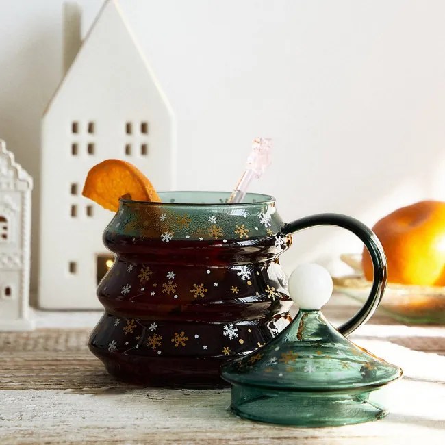 Hrnček BENICA stromček, s vrchnákom 865232 400 ml