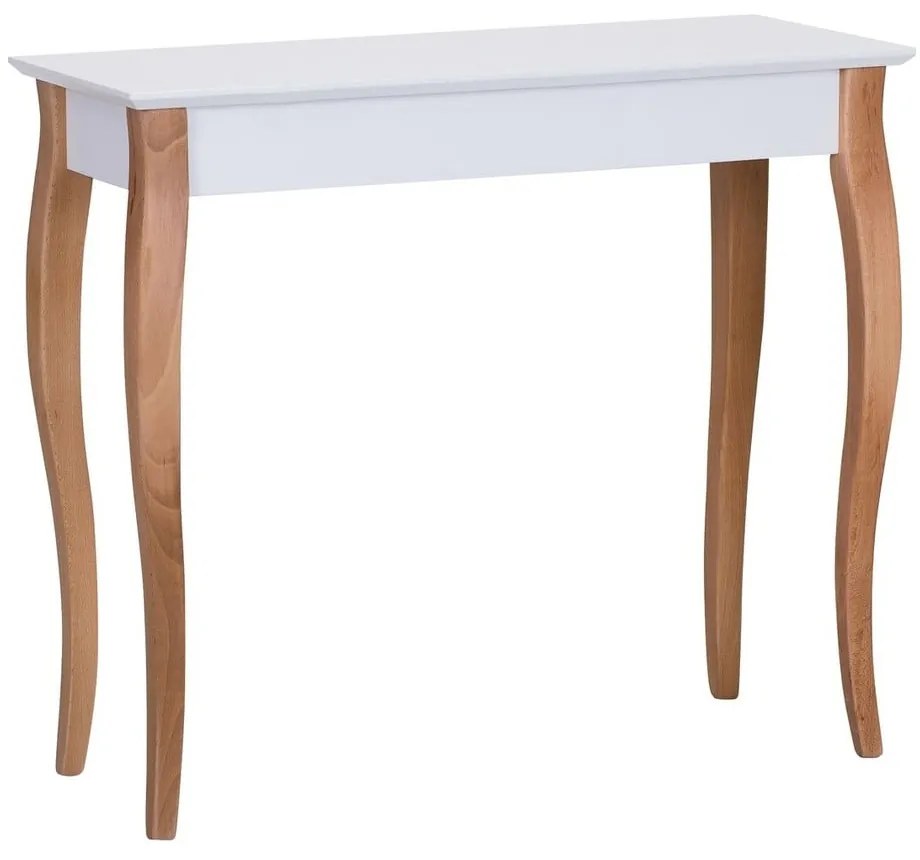 Biely odkladací stolík Ragaba Console, dĺžka 85 cm