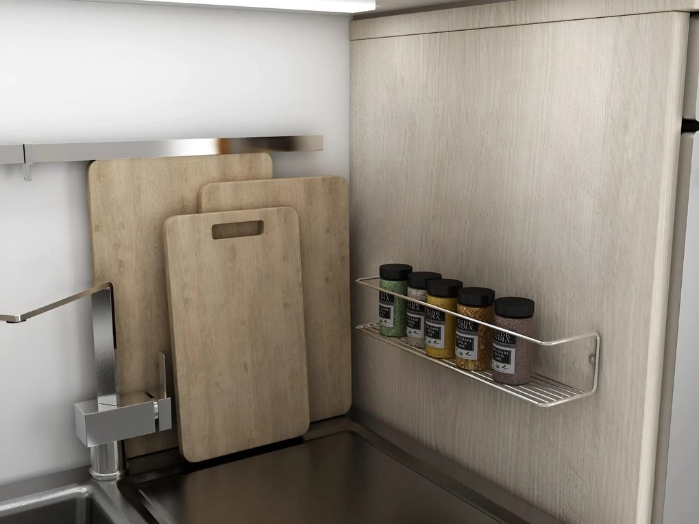 Nástenná polica BANYO chróm