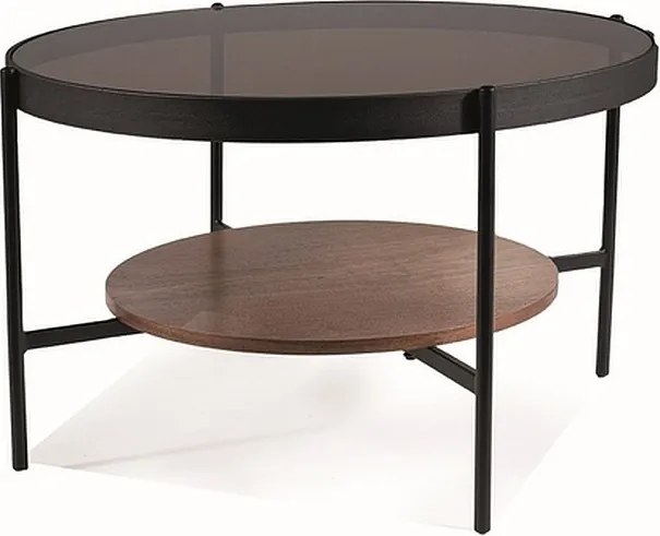 Konferenčný stolík Prima B 74 cm orech/čierny