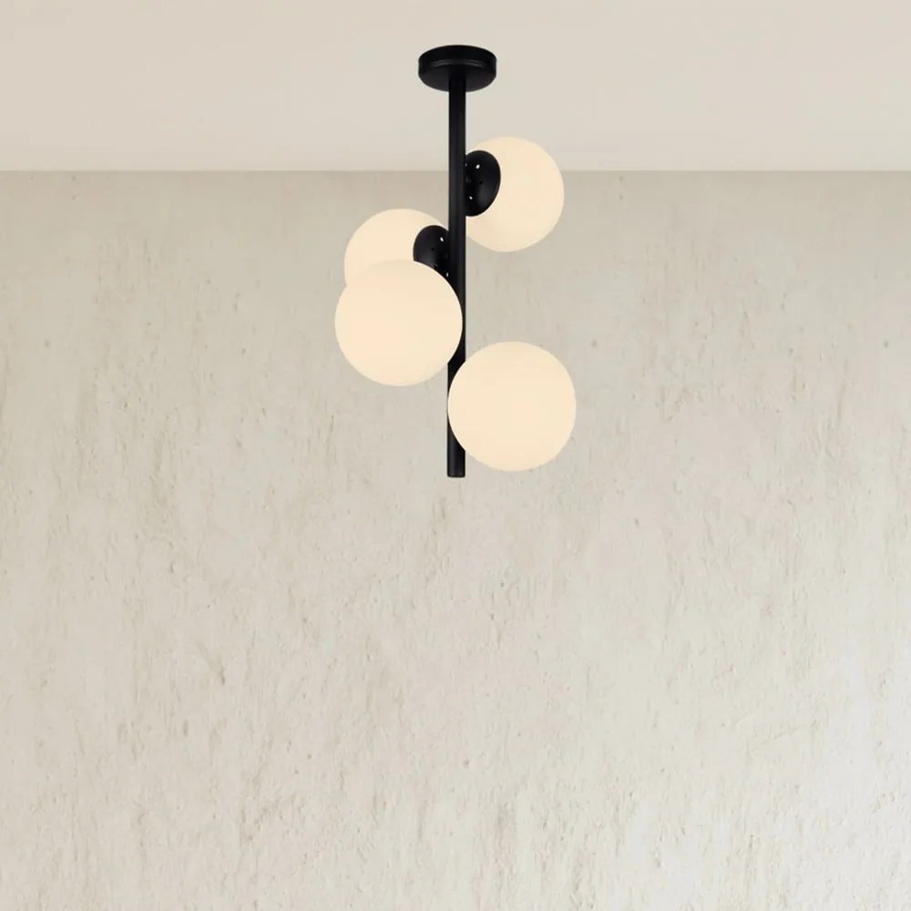 Čierne závesné svietidlo Squid Lighting Owl, výška 53 cm