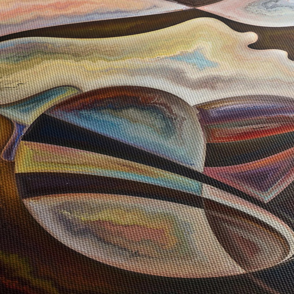 Obraz - Abstrakcia hláv (120x50 cm)
