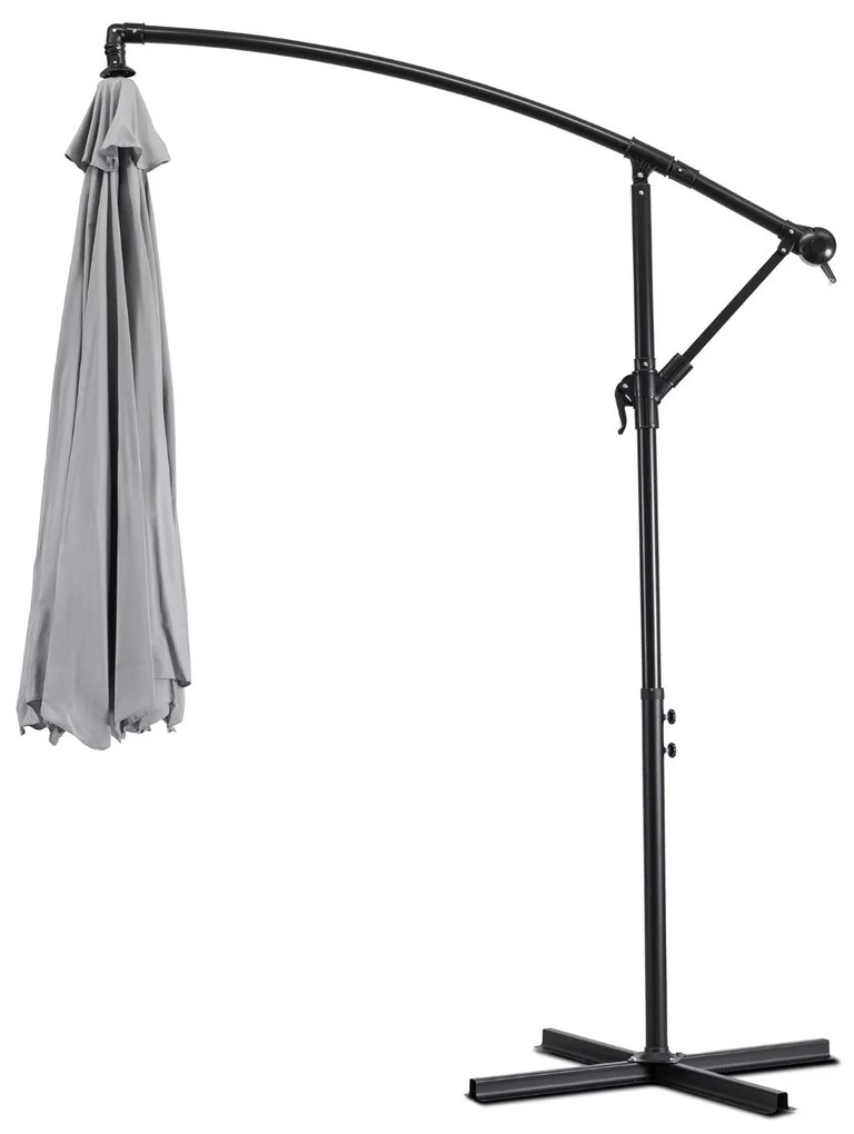 Zahradní slunečník Akron 300 cm šedý