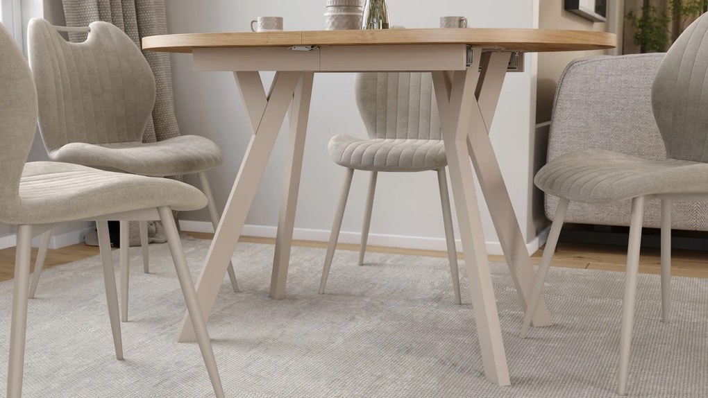 Mazzoni ALMO Dub Artisan / kašmírové nohy - OVÁLNY ROZKLADACÍ STÔL 140-240 cm PRE 10-12 OSÔB