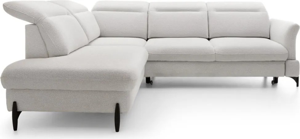 Rohová sedacia súprava Sienna 2, svetlo šedá látka, ľavý roh