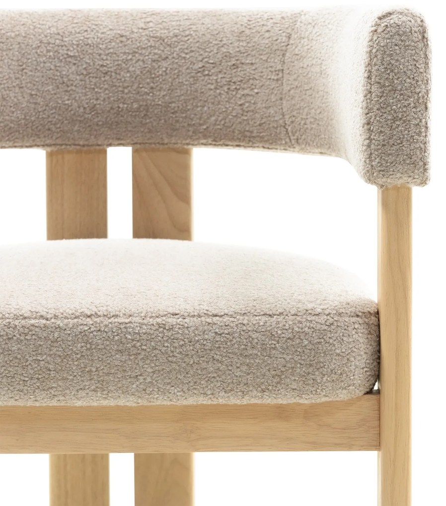 Jídelní židle HAILEY z masivu krémová/přírodní