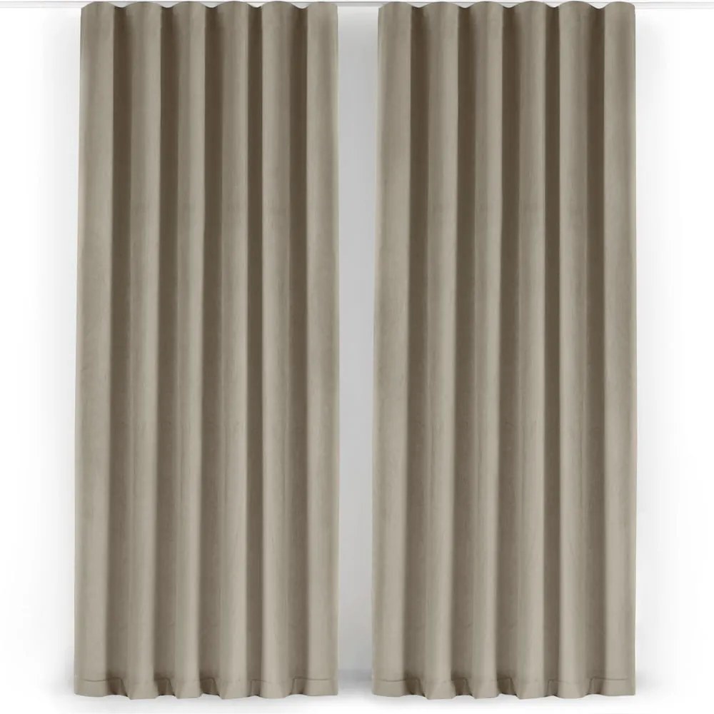 Béžový zamatový dimout záves 140x270 cm Velto – Filumi