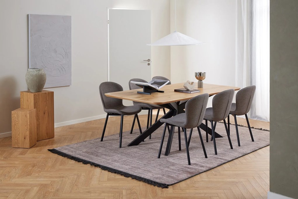 FIORA Svetlosivé Taupe (látka Basel 34) - MODERNÁ ČALÚNENÁ STOLIČKA DO OBÝVAČKY/ JEDÁLNE LOFT