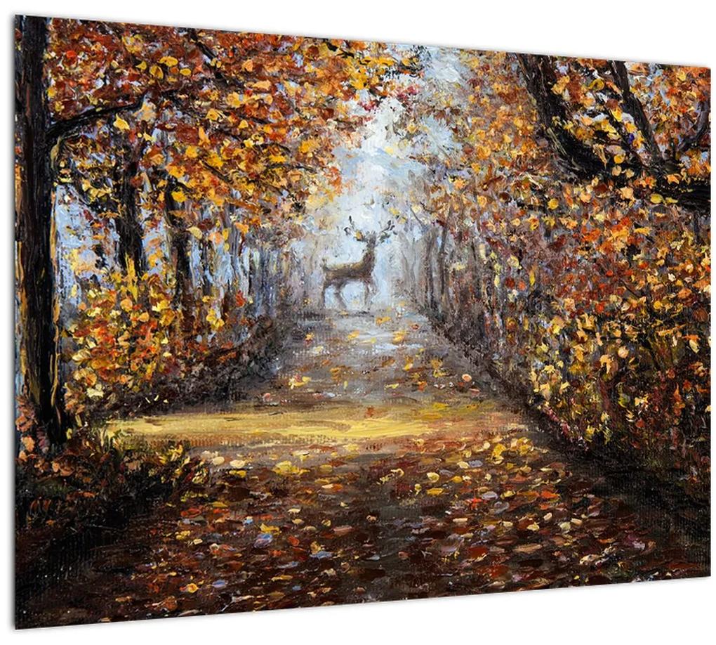 Sklenený obraz - Duch lesa (70x50 cm)