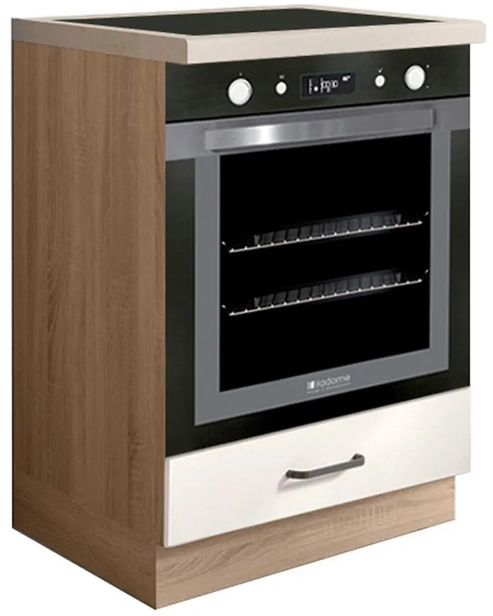 Kuchynská skrinka Smart 17D Sonoma/biely Mat