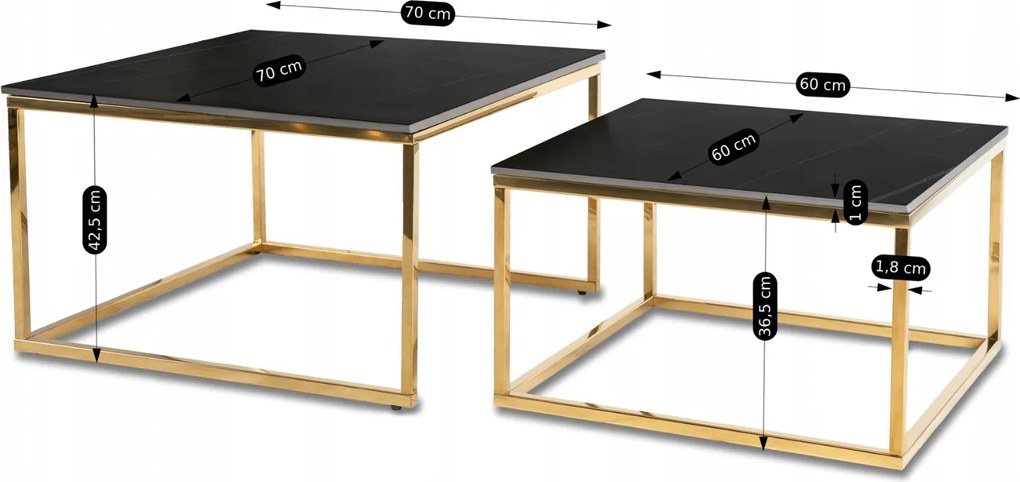 PROXIMA.store - Set konferenčných stolíkov TENOR FARBA: biela