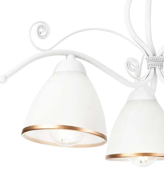 Luster na reťazi RETRO II 3xE27/60W/230V biela