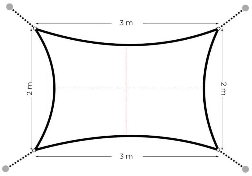 Bestent Záhradná slnečná clona 2x3m béžová 180g/m2