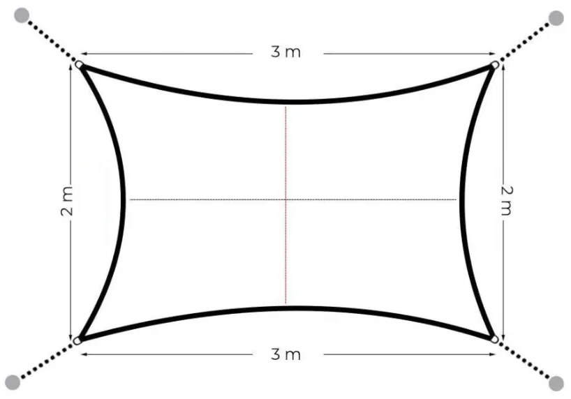 Bestent Záhradná slnečná clona 2x3m béžová 180g/m2