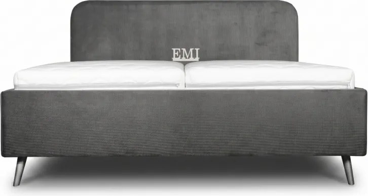 Posteľ čalúnená STELA + lamelový rošt + matrac EMI