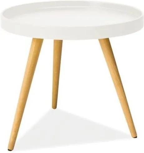 Příruční stolek, bílý, TONI C