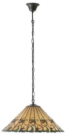 Endon 64194 - Luster na reťazi Tiffany JAMELIA 3xE27/60W/230V, priemer 50 cm
