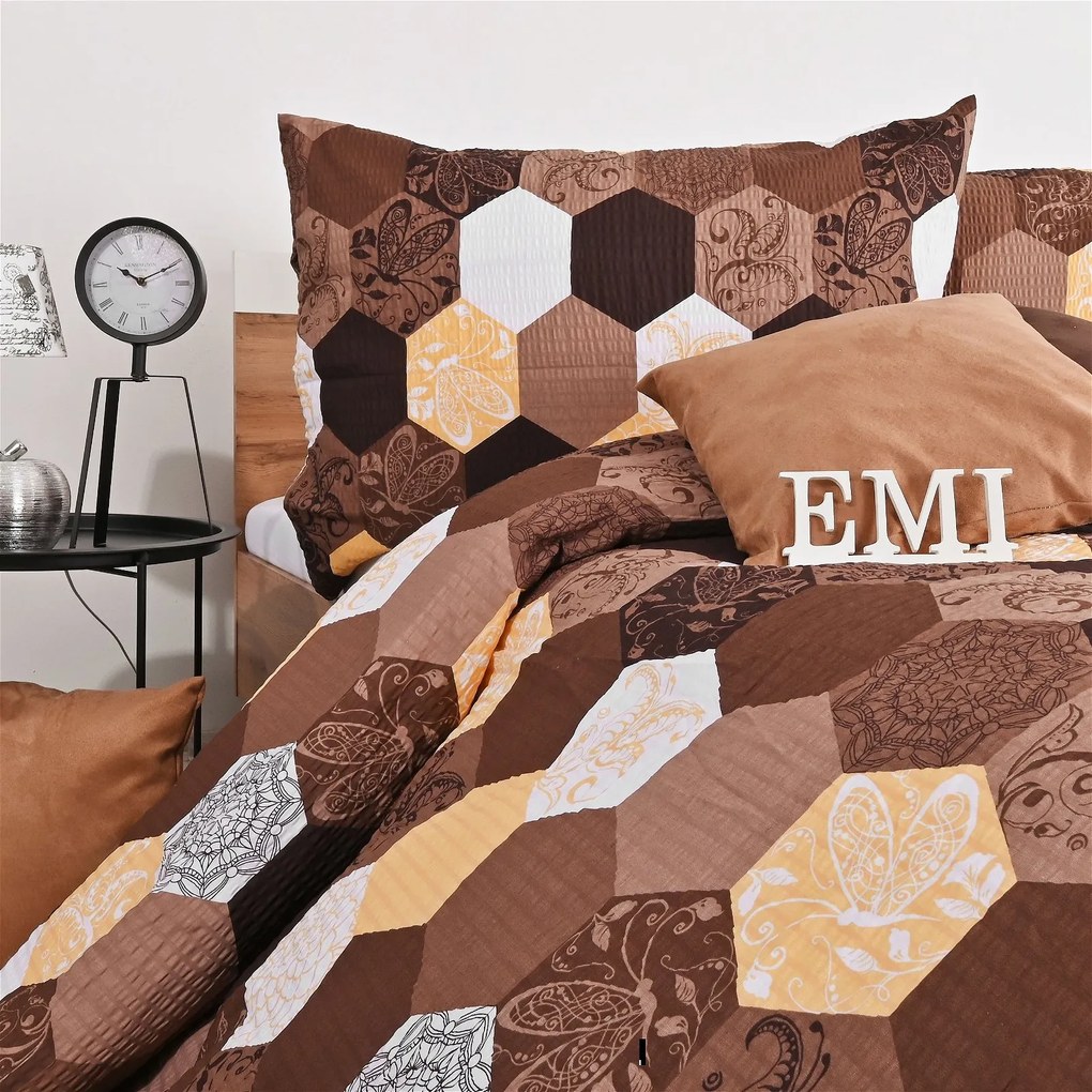 Obliečky krepové Zoe EMI: Štandardný set jednolôžko obsahuje 1x 140x200 + 1x 70x90