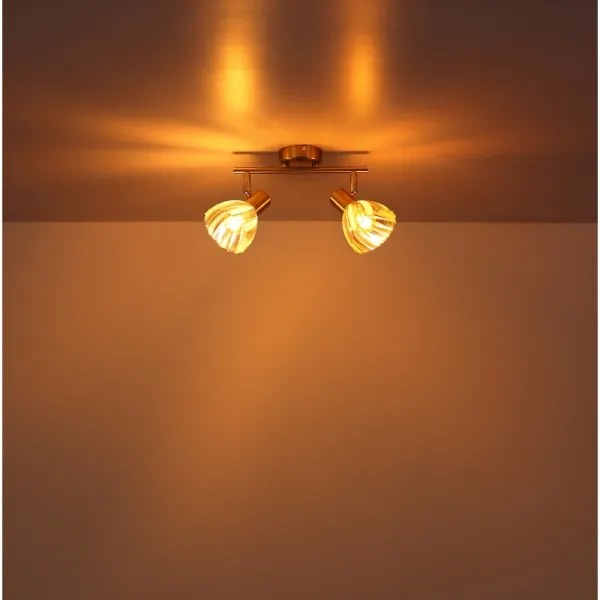 Globo 54315M-2 - Bodové svietidlo ZACHERY 2xE14/40W/230V zlatá