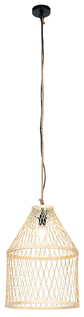 Rustikálne vonkajšie závesné svietidlo ratan 40x55 cm - Calamus