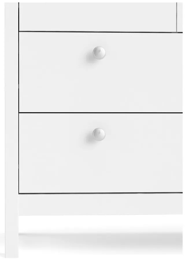 Biela nízka komoda 159x80 cm Madrid – Tvilum