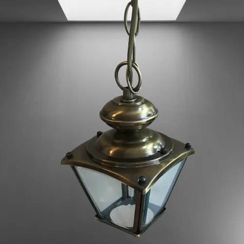 Mosadzná závesná lampa mini luster 12*18*65 cm 1*E27