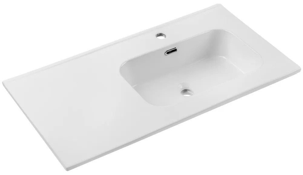 Keramické umývadlo Go 90 cm pravé biele