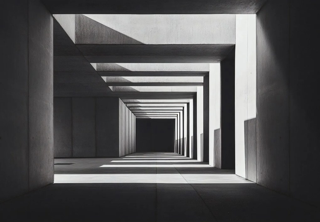 Fototapeta - Štvorcový tunel (147x102 cm)