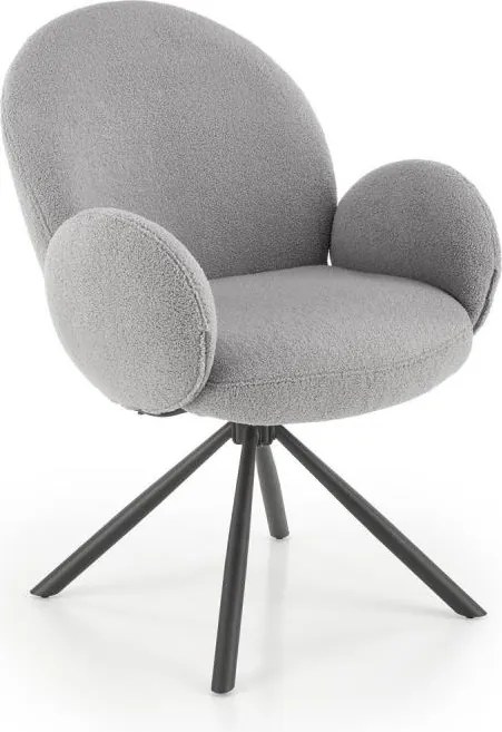 Jedálna stolička KIVA, 1 ks, sivá