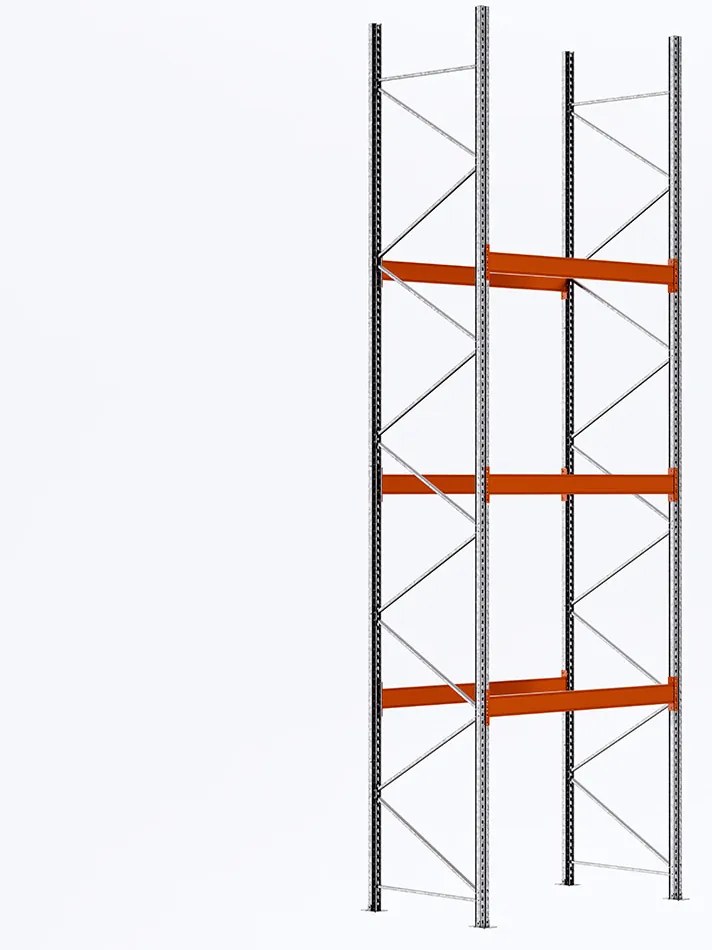 Základný paletový regál|1 moduly