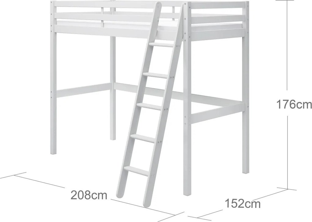 Vysoká poschodová posteľ ACTIMA biela