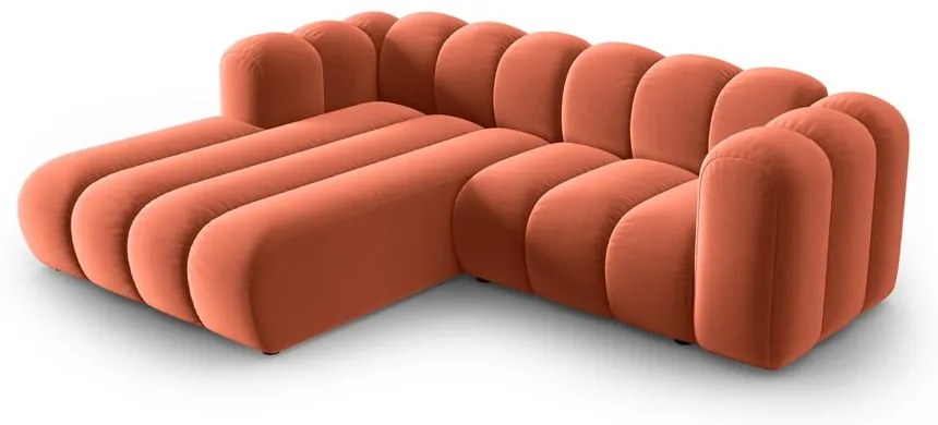 Ružová rohová pohovka (ľavý roh) Lupine – Micadoni Home