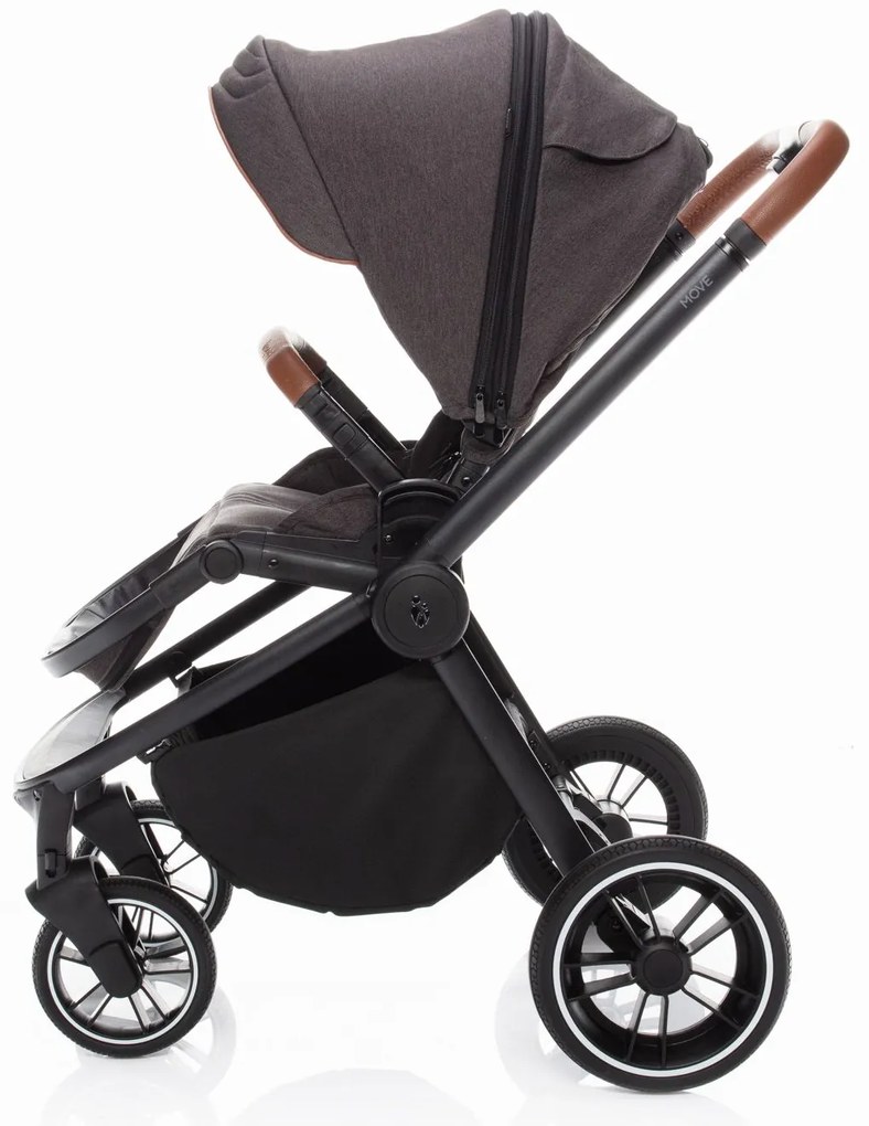 SET kočík Move+ vanička+adaptéry+autosedačka+báza,Rocky Grey/Black