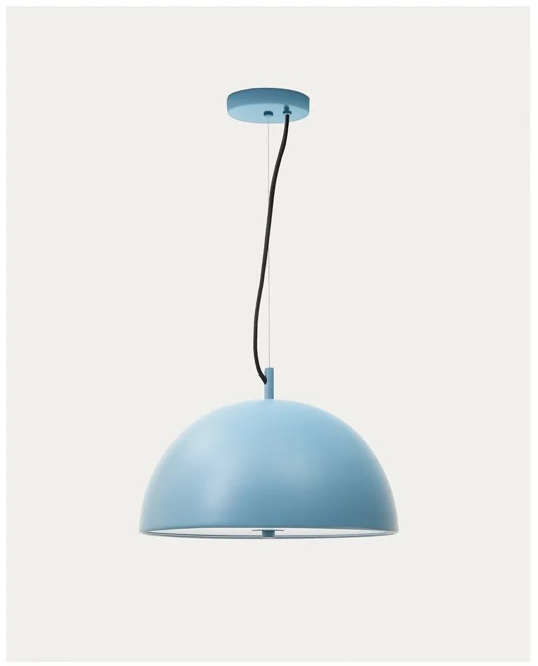 Modré závesné svietidlo s kovovým tienidlom ø 39,5 cm Catlar – Kave Home