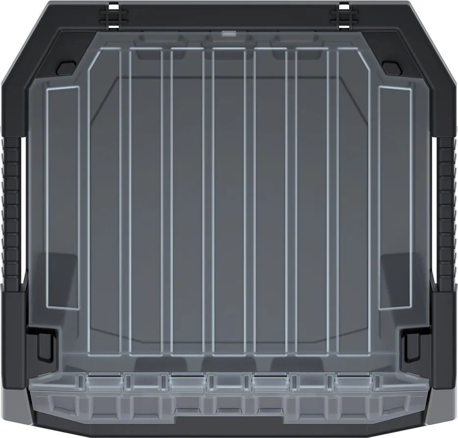 Prosperplast Dielenský úložný box HEAVY DUTY, S VEKOM, čierny 40x38x28 cm, L