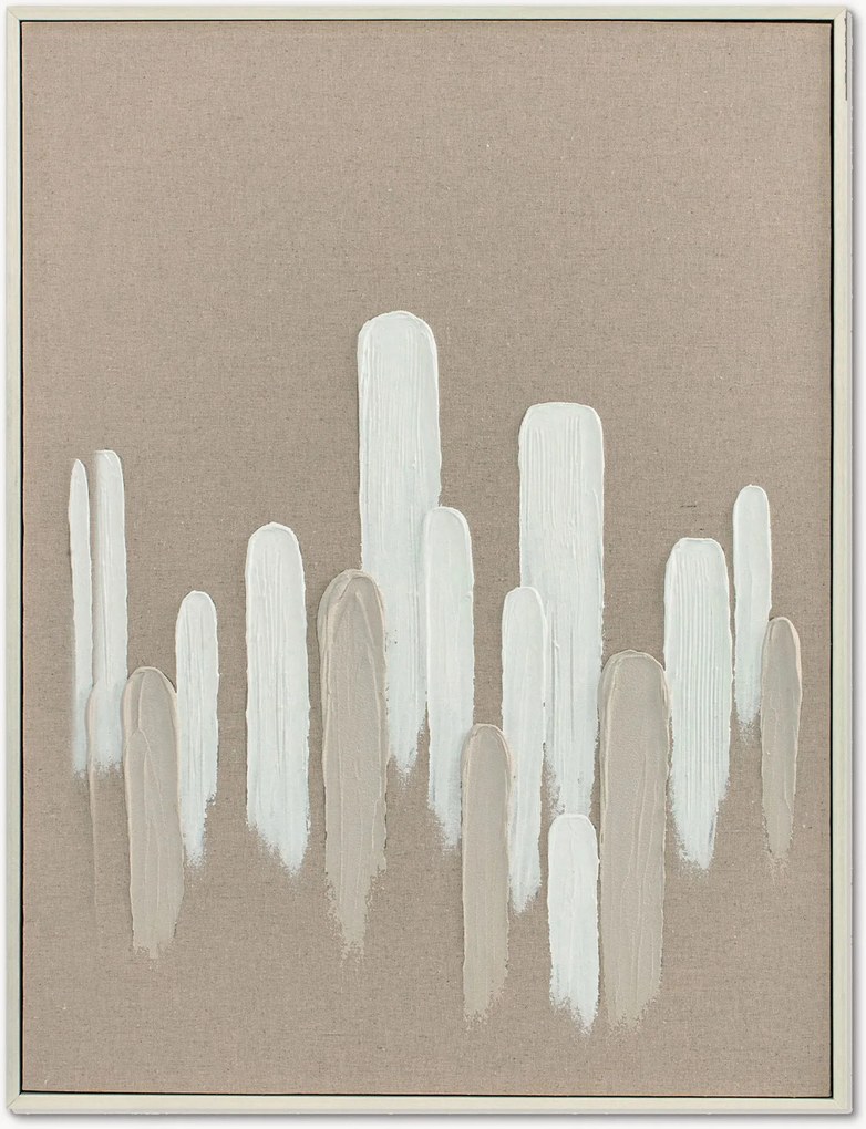 Ručne maľovaná nástenná dekorácia v drevenom ráme Upside