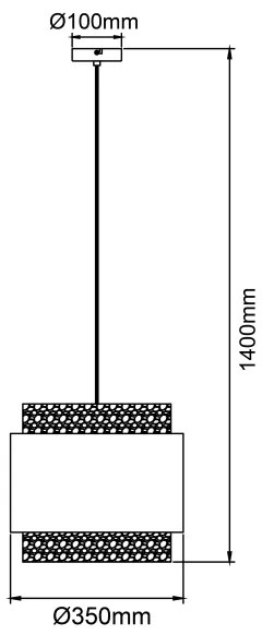 Brilliant - Luster na lanku WATERLILLY 1xE27/60W/230V pr. 35 cm šedá