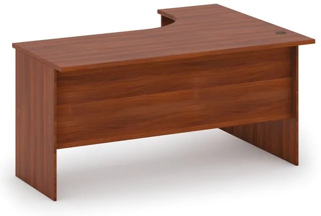 Rohový kancelársky písací stôl MIRELLI, 140x120 cm, ľavý, orech