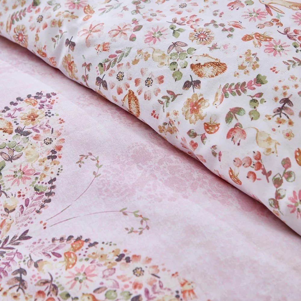 Ružové detské obliečky na dvojlôžko 200x200 cm Enchanted Butterfly – Catherine Lansfield