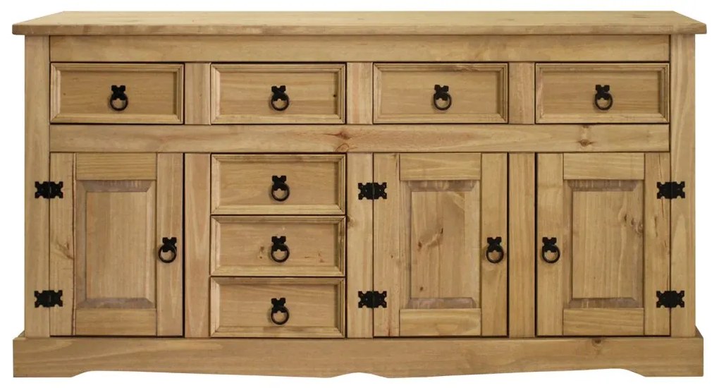 Komoda 3 dvere + 7 zásuviek CORONA vosk