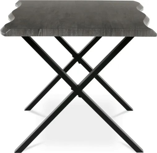 Jedálenský stôl 160x90 cm HT-F4316 GREY sivý dub / čierne nohy