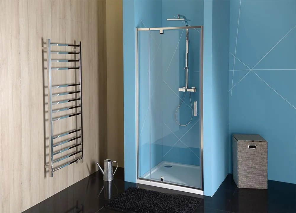 Polysan, EASY LINE otočné sprchové dvere 760-900mm, sklo Brick, EL1638
