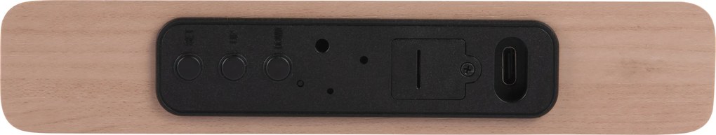 Budík Retro Flat LED, zelený, s indukčným nabíjaním