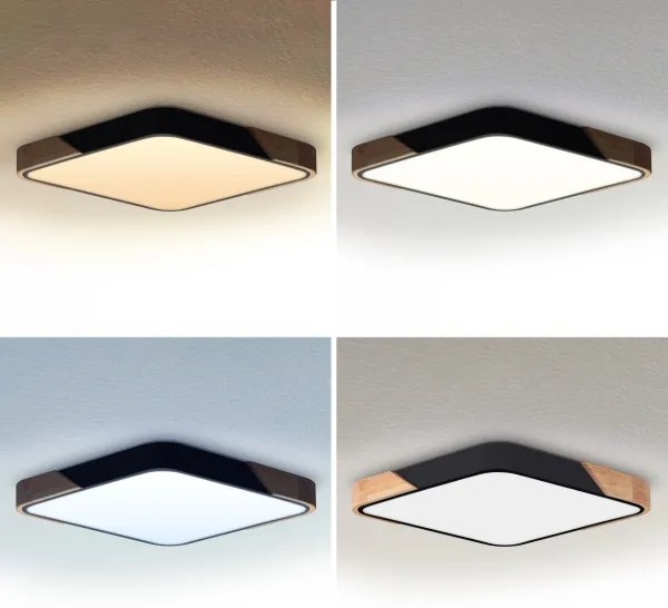 Brilagi - Stmievateľné LED svietidlo PILANA LED/60 W/230 V dub/čierna 56x56 cm + DO