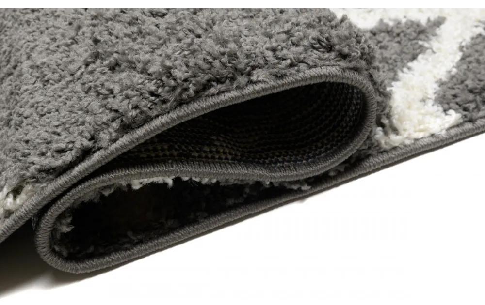 Kusový koberec Shaggy Prata šedý 240x330cm